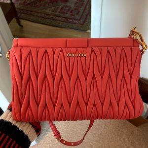 Miu Miu Matelassê napa leather crossbody
